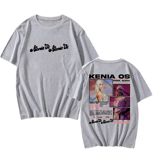 Kenia OS “Pink Aura” T-Shirt – Gray
