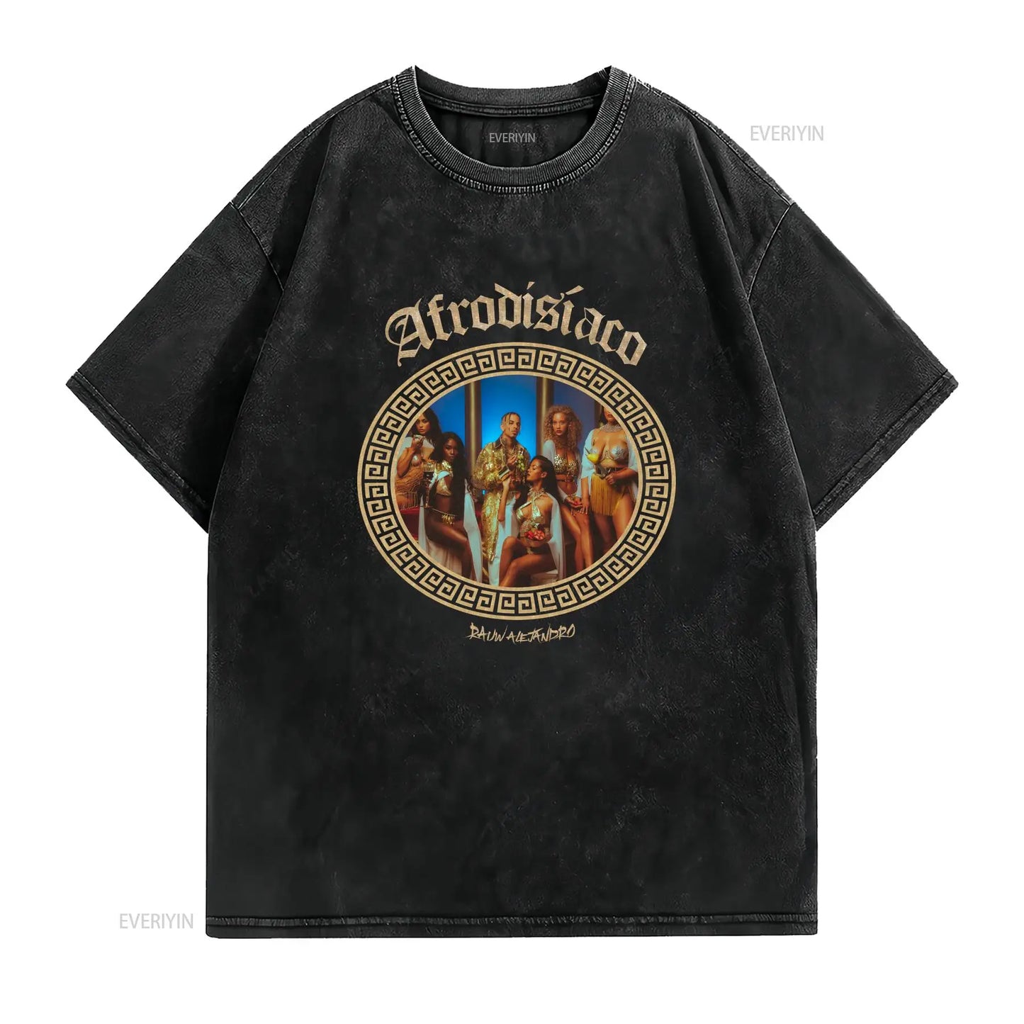 Rauw Alejandro “Afrodisíaco” Album Cover T-Shirt – Black Vintage