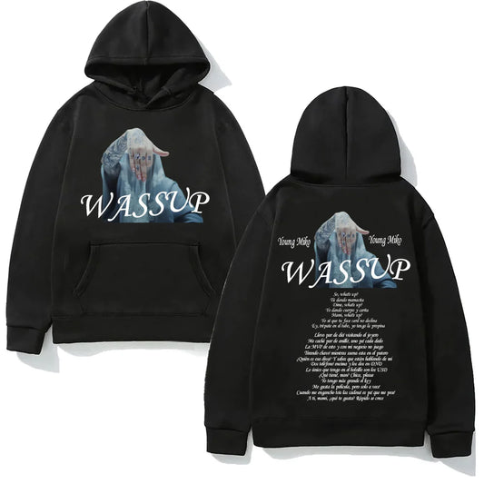 Young Miko “WASSUP” Hoodie – Black