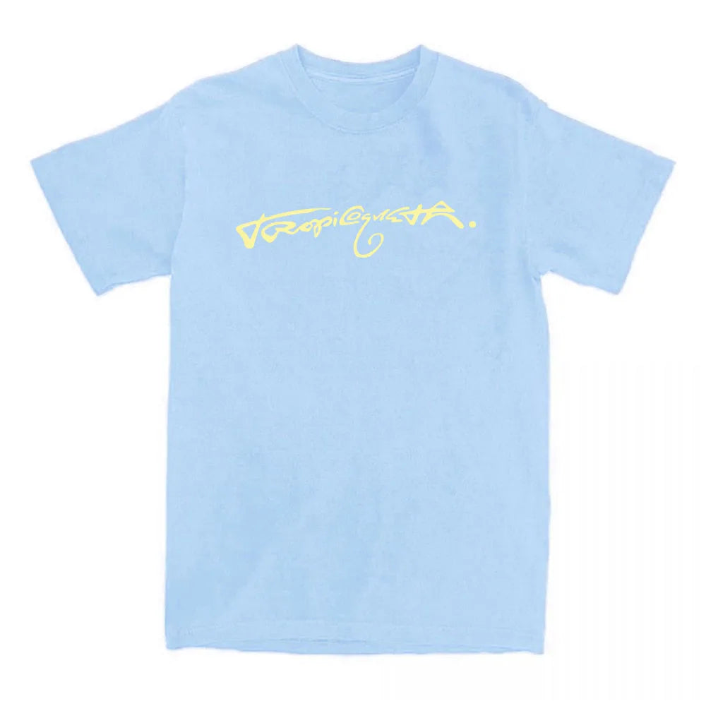 Karol G "Tropicoqueta" T-Shirt – Sky Blue & Pastel Yellow