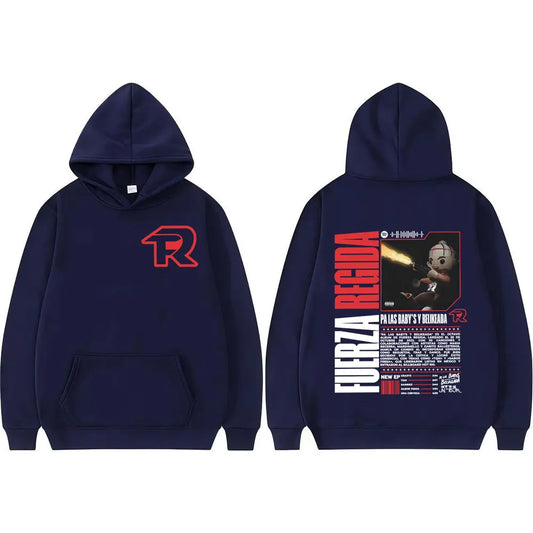 Fuerza Regida Regulated Force 2025 Tour Hoodie (Navy Blue)