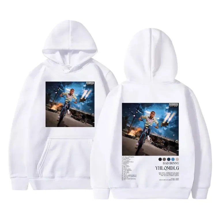 Bad Bunny YHLQMDLG Hoodie – White