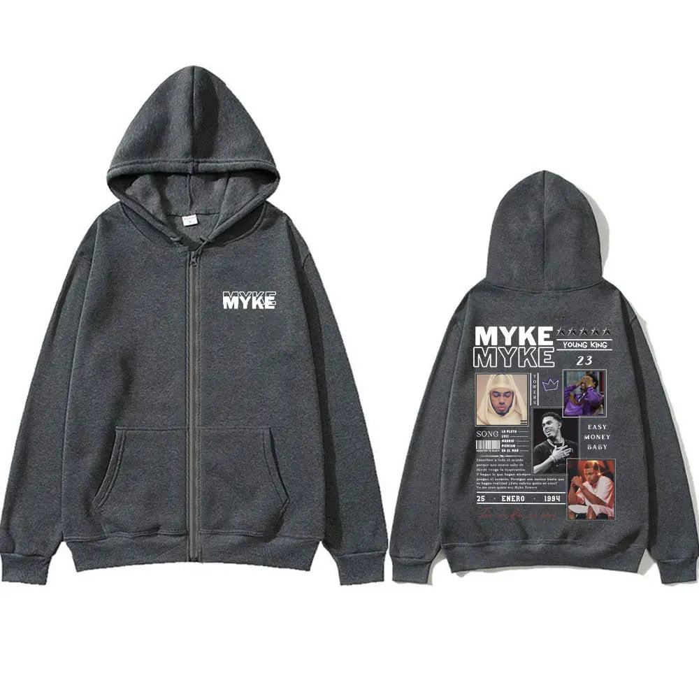 Myke Towers “La Pantera Negra” Zipper Hoodie – Red