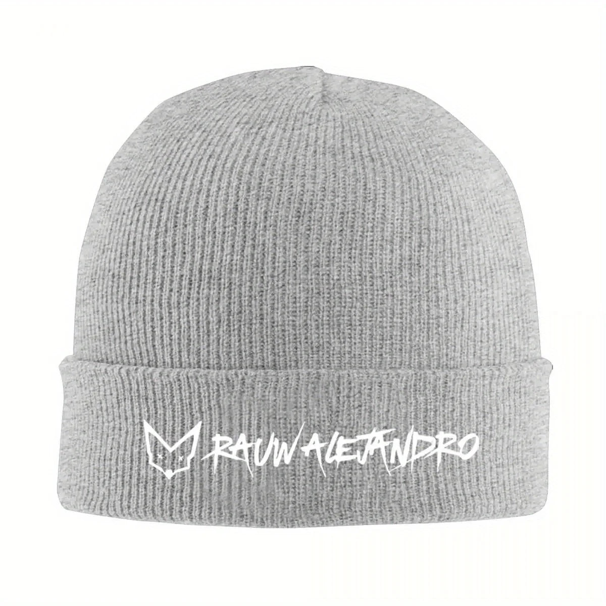 Rauw Alejandro Logo Knit Beanie (Gray)