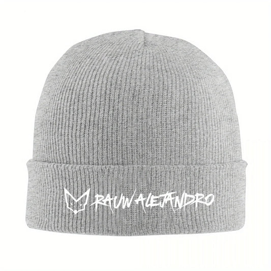 Rauw Alejandro Logo Knit Beanie (Gray)
