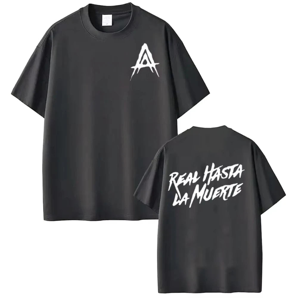 Anuel AA “Real Hasta La Muerte” T-Shirt – Dark Grey
