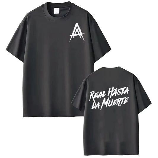 Anuel AA “Real Hasta La Muerte” T-Shirt – Dark Grey