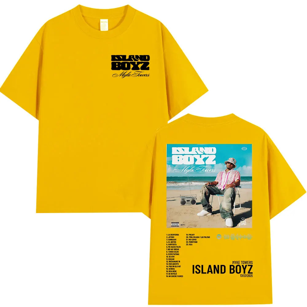 Myke Towers Island Boyz Album T-Shirt - Yellow