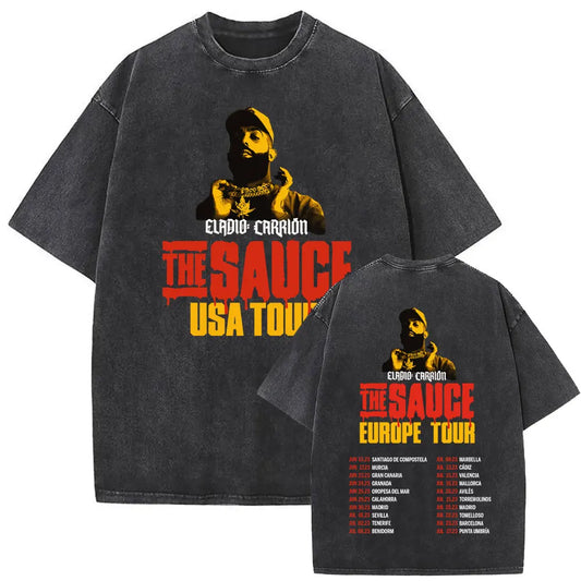 Eladio Carrión The Sauce Tour 2023 T-Shirt – USA & Europe Edition (Black)
