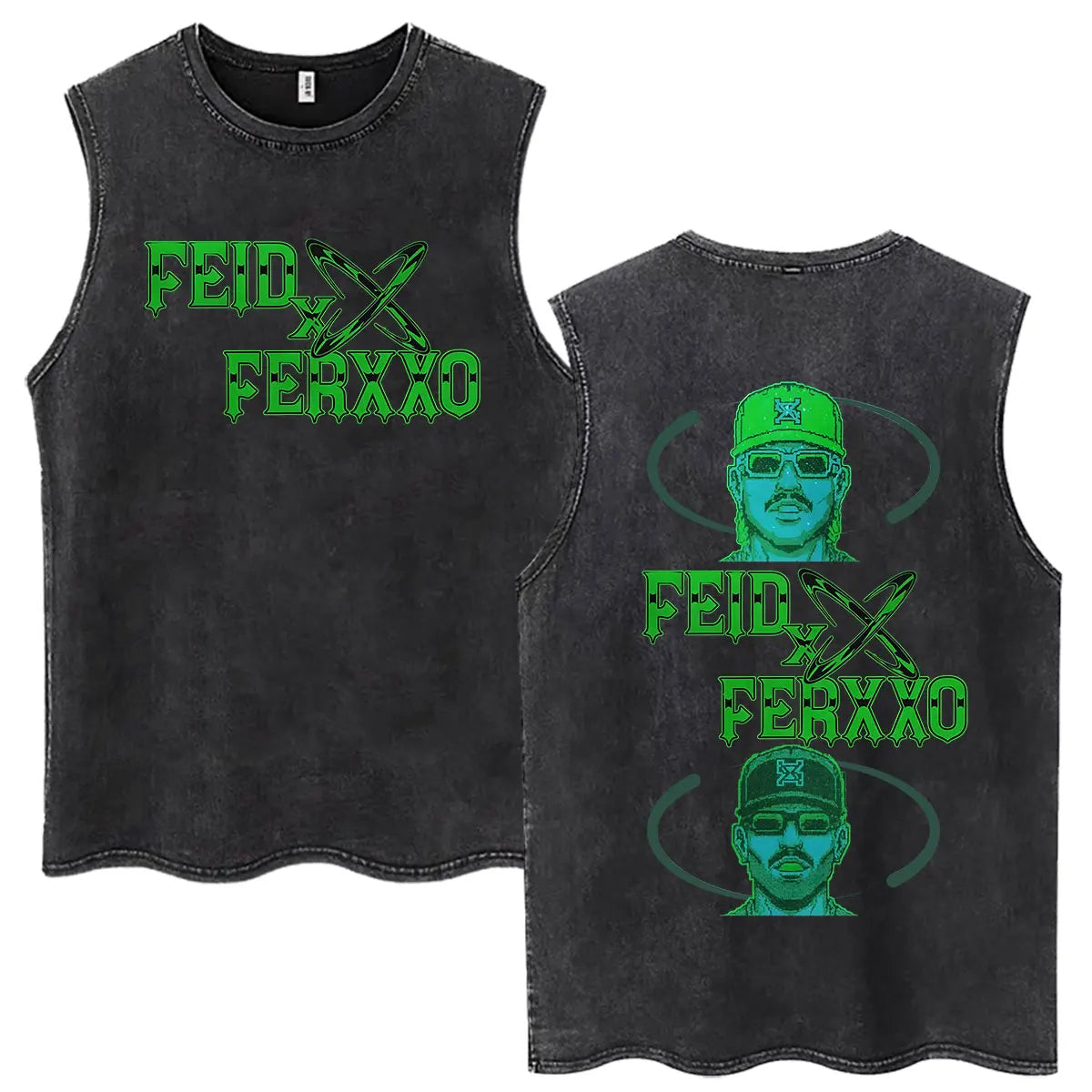 Feid EL GREEN PRINT: La Saga FEID VS FERXXO Tour 2026 Tank Top