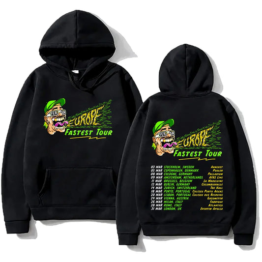 Feid “Europe Fastest Tour” Hoodie – Black