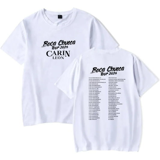 Carín León Boca Chueca 2024 Tour T-Shirt – White