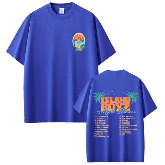 Myke Towers Island Boyz Album T-Shirt - Blue