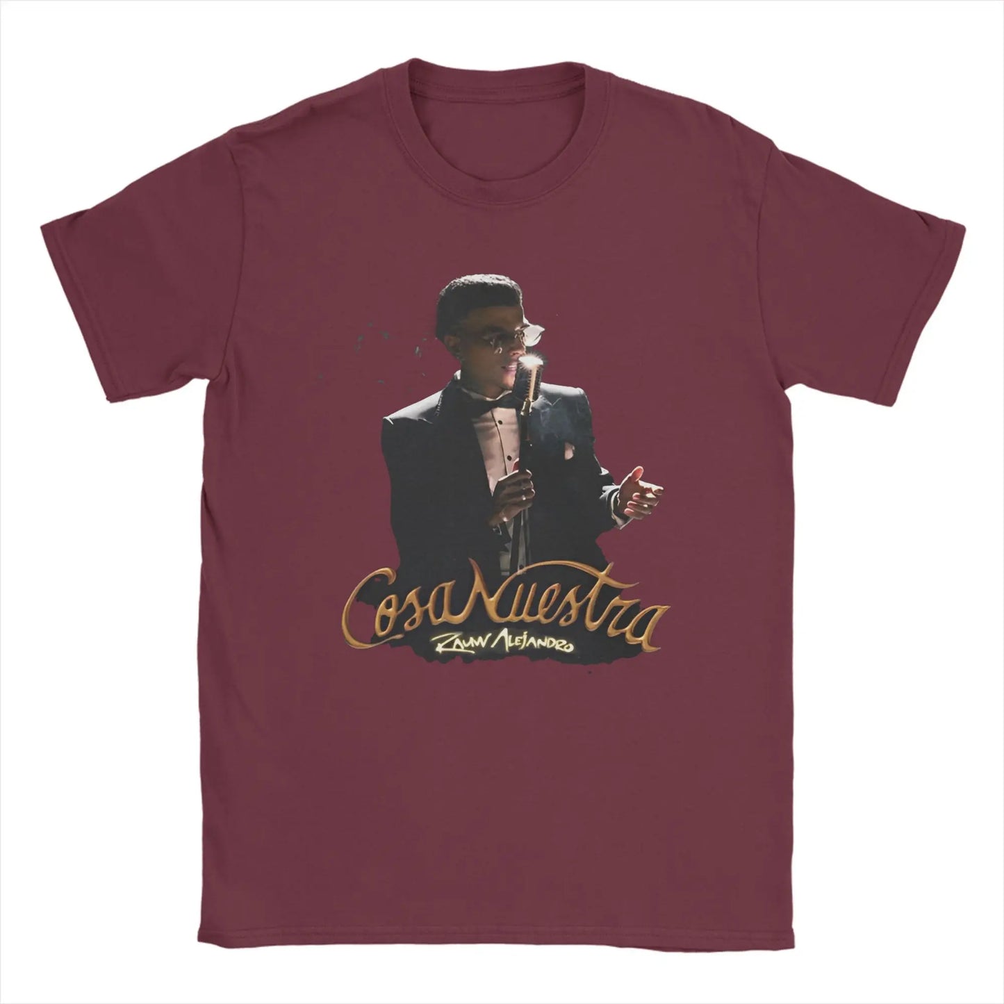 Rauw Alejandro T-Shirt – Cosa Nuestra Retro 2025 Burgundy