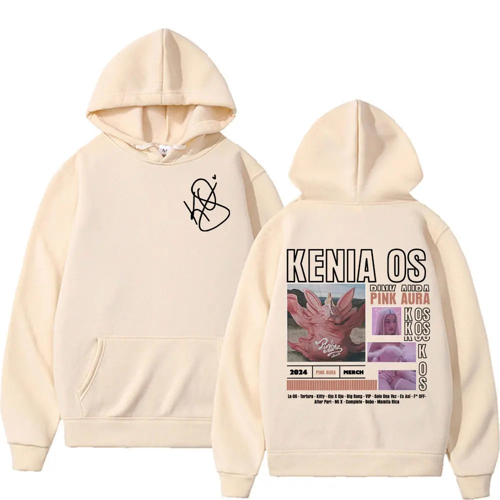 Kenia OS Pink Aura Album Tour Hoodie – Beige