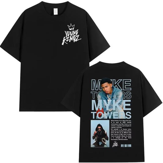 Myke Towers Young Kingz T-Shirt – Black | Premium Latin Trap