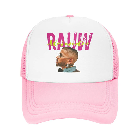 Rauw Alejandro Mesh Trucker Cap (Pink)